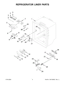 03 - Refrigerator Liner Parts parts for Whirlpool Refrigerator KRFC300EBS10 from AppliancePartsPros.com