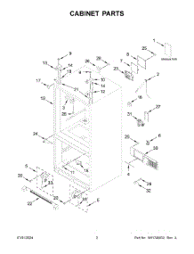 02 - Cabinet Parts parts for Whirlpool Refrigerator KRFC300EBS10 from AppliancePartsPros.com