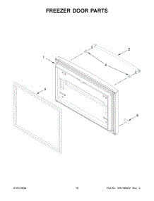 06 - Freezer Door Parts parts for Whirlpool Refrigerator KRFC300EBS10 from AppliancePartsPros.com