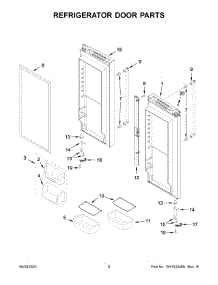 05 - Refrigerator Door Parts parts for Whirlpool Refrigerator KRFC300ESS04 from AppliancePartsPros.com