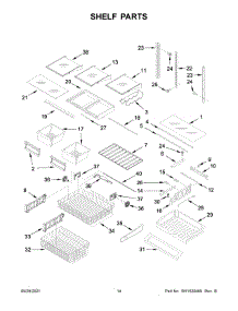 08 - Shelf Parts parts for Whirlpool Refrigerator KRFC300ESS04 from AppliancePartsPros.com
