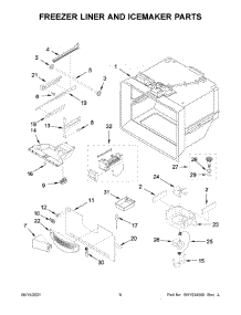 04 - Freezer Liner And Icemaker Parts parts for Whirlpool Refrigerator KRFC300ESS06 from AppliancePartsPros.com