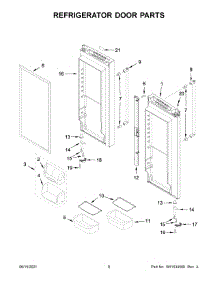 05 - Refrigerator Door Parts parts for Whirlpool Refrigerator KRFC300ESS06 from AppliancePartsPros.com