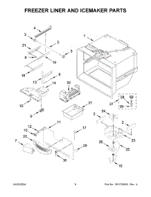 04 - Freezer Liner And Icemaker Parts parts for Whirlpool Refrigerator KRFC300ESS12 from AppliancePartsPros.com