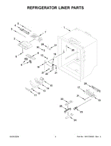 03 - Refrigerator Liner Parts parts for Whirlpool Refrigerator KRFC300ESS12 from AppliancePartsPros.com