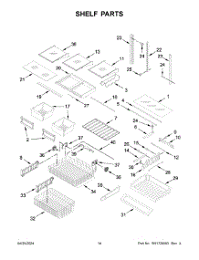 08 - Shelf Parts parts for Whirlpool Refrigerator KRFC300ESS12 from AppliancePartsPros.com