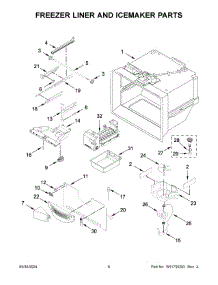 04 - Freezer Liner And Icemaker Parts parts for Whirlpool Refrigerator KRFC300EWH12 from AppliancePartsPros.com