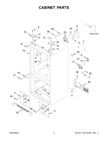 02 - Cabinet Parts parts for Whirlpool Refrigerator KRFC300EWH12 from AppliancePartsPros.com