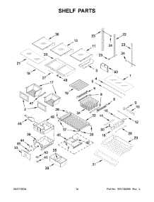 Shelf Parts parts for Whirlpool Refrigerator KRFC302EBS09 from AppliancePartsPros.com