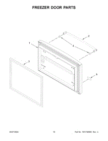 Freezer Door Parts parts for Whirlpool Refrigerator KRFC302EBS09 from AppliancePartsPros.com