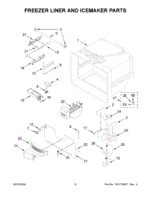 04 - Freezer Liner And Icemaker Parts parts for Whirlpool Refrigerator KRFC302EPA09 from AppliancePartsPros.com