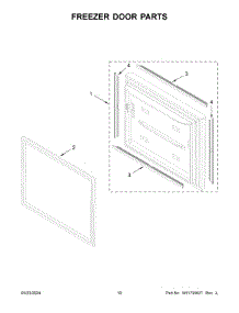 06 - Freezer Door Parts parts for Whirlpool Refrigerator KRFC302EPA09 from AppliancePartsPros.com