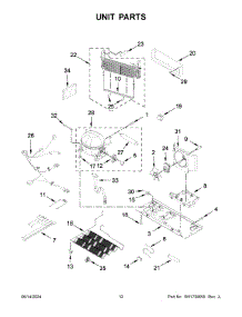 07 - Unit Parts parts for Whirlpool Refrigerator KRFC302ESS09 from AppliancePartsPros.com