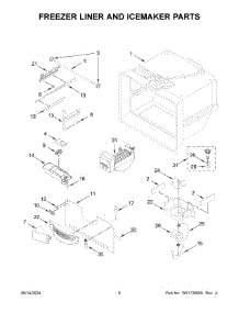 04 - Freezer Liner And Icemaker Parts parts for Whirlpool Refrigerator KRFC302ESS09 from AppliancePartsPros.com