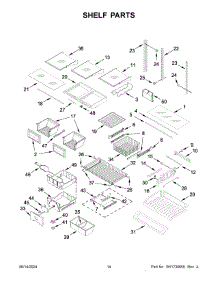 08 - Shelf Parts parts for Whirlpool Refrigerator KRFC302ESS09 from AppliancePartsPros.com