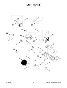 07 - Unit Parts parts for Whirlpool Refrigerator KRFC704FBS05 from AppliancePartsPros.com