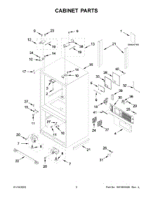 02 - Cabinet Parts parts for Whirlpool Refrigerator KRFC704FBS05 from AppliancePartsPros.com