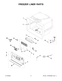04 - Freezer Liner Parts parts for Whirlpool Refrigerator KRFC704FBS05 from AppliancePartsPros.com