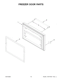 Freezer Door Parts parts for Whirlpool Refrigerator KRFF302EBS06 from AppliancePartsPros.com