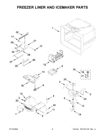 04 - Freezer Liner And Icemaker Parts parts for Whirlpool Refrigerator KRFF302EBS07 from AppliancePartsPros.com