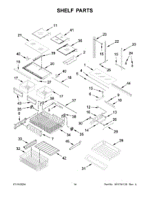 08 - Shelf Parts parts for Whirlpool Refrigerator KRFF302EBS07 from AppliancePartsPros.com