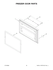 06 - Freezer Door Parts parts for Whirlpool Refrigerator KRFF302EBS07 from AppliancePartsPros.com