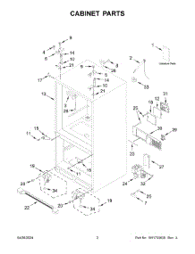 02 - Cabinet Parts parts for Whirlpool Refrigerator KRFF302ESS08 from AppliancePartsPros.com