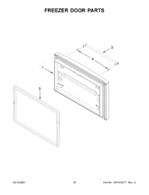 06 - Freezer Door Parts parts for Whirlpool Refrigerator KRFF302EWH04 from AppliancePartsPros.com