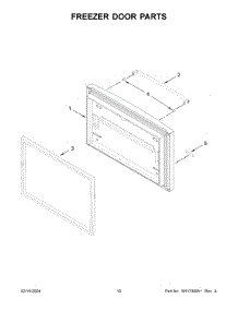 Freezer Door Parts parts for Whirlpool Refrigerator KRFF305EBS07 from AppliancePartsPros.com