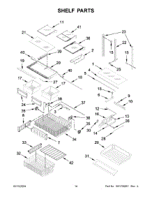 Shelf Parts parts for Whirlpool Refrigerator KRFF305EBS07 from AppliancePartsPros.com