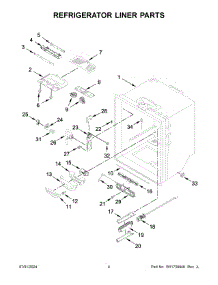 03 - Refrigerator Liner Parts parts for Whirlpool Refrigerator KRFF305EBS08 from AppliancePartsPros.com
