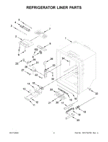 03 - Refrigerator Liner Parts parts for Whirlpool Refrigerator KRFF305ESS09 from AppliancePartsPros.com