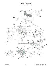 07 - Unit Parts parts for Whirlpool Refrigerator KRFF305ESS09 from AppliancePartsPros.com