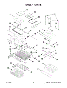 08 - Shelf Parts parts for Whirlpool Refrigerator KRFF305ESS09 from AppliancePartsPros.com