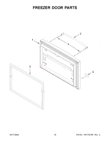06 - Freezer Door Parts parts for Whirlpool Refrigerator KRFF305ESS09 from AppliancePartsPros.com