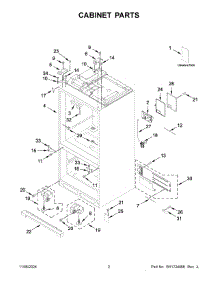 02 - Cabinet Parts parts for Whirlpool Refrigerator KRFF577KBS03 from AppliancePartsPros.com