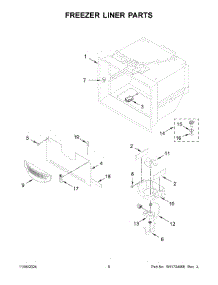 04 - Freezer Liner Parts parts for Whirlpool Refrigerator KRFF577KBS03 from AppliancePartsPros.com