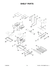 08 - Shelf Parts parts for Whirlpool Refrigerator KRFF577KBS03 from AppliancePartsPros.com