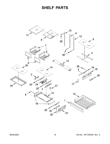 08 - Shelf Parts parts for Whirlpool Refrigerator KRFF577KPS03 from AppliancePartsPros.com
