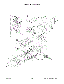 08 - Shelf Parts parts for Whirlpool Refrigerator KRMF536RBS00 from AppliancePartsPros.com