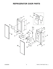 05 - Refrigerator Door Parts parts for Whirlpool Refrigerator KRMF536RBS00 from AppliancePartsPros.com