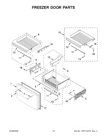06 - Freezer Door Parts parts for Whirlpool Refrigerator KRMF536RBS00 from AppliancePartsPros.com