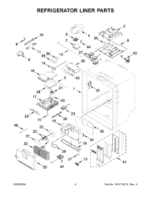 03 - Refrigerator Liner Parts parts for Whirlpool Refrigerator KRMF536RBS00 from AppliancePartsPros.com