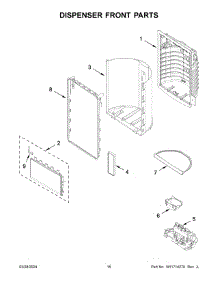 09 - Dispenser Front Parts parts for Whirlpool Refrigerator KRMF536RBS00 from AppliancePartsPros.com