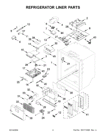 Refrigerator Liner Parts parts for Whirlpool Refrigerator KRMF536RPS00 from AppliancePartsPros.com