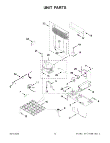 07 - Unit Parts parts for Whirlpool Refrigerator KRMF536RPS01 from AppliancePartsPros.com