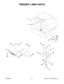 04 - Freezer Liner Parts parts for Whirlpool Refrigerator KRMF536RPS01 from AppliancePartsPros.com
