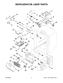 03 - Refrigerator Liner Parts parts for Whirlpool Refrigerator KRMF536RPS01 from AppliancePartsPros.com