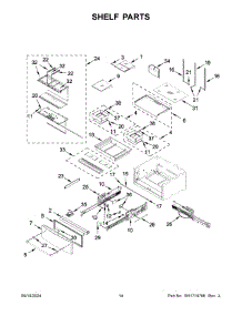 08 - Shelf Parts parts for Whirlpool Refrigerator KRMF536RPS01 from AppliancePartsPros.com