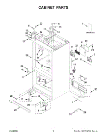 02 - Cabinet Parts parts for Whirlpool Refrigerator KRMF536RPS01 from AppliancePartsPros.com
